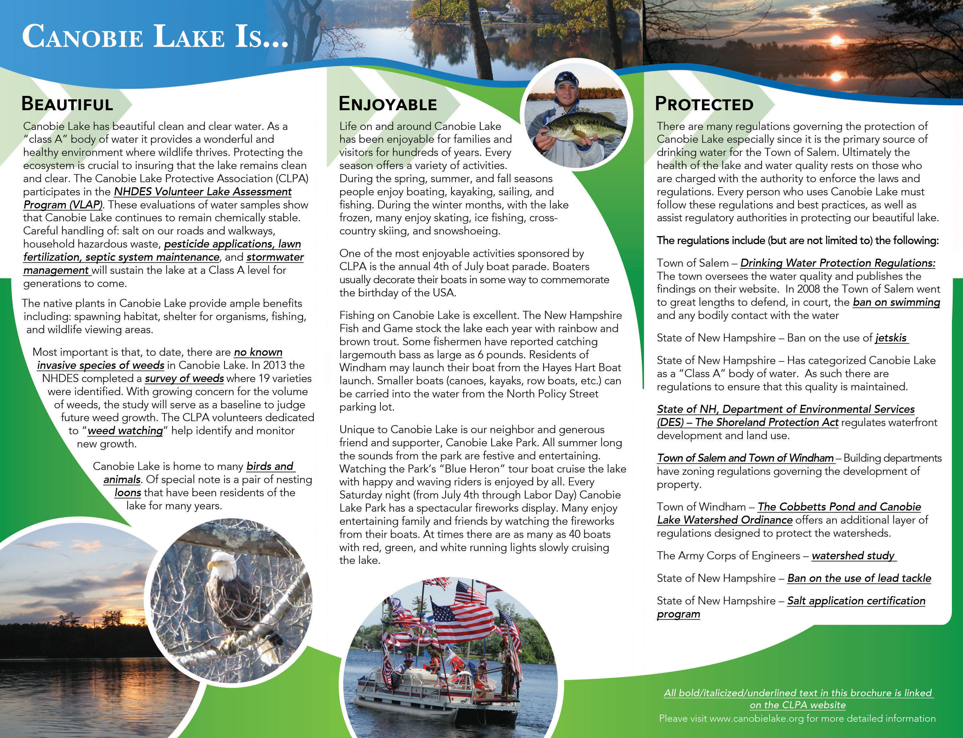 Canobie Lake marketing brochure inside design